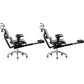 Contemporary Office Chair Ergonomic Adjustable High Back Desk Chair Grey 2 Piece Set With Footrest Clearhalo 'furn' 'furn_office_chair' 'Furniture' 'Office Chairs' 'Office Furniture' 'office_chair' 5892520