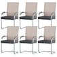 Modern & Contemporary Microfiber Chair Desk Chair Mid-Back Office Chair 6 Piece Set Beige Clearhalo 'furn' 'furn_office_chair' 'Furniture' 'Office Chairs' 'Office Furniture' 'office_chair' 5892594