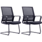 Modern & Contemporary Mid-Back Chair Black Desk Chair Microfiber Office Chair Black 2 Piece Set Clearhalo 'furn' 'furn_office_chair' 'Furniture' 'Office Chairs' 'Office Furniture' 'office_chair' 5892615