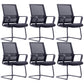 Modern & Contemporary Mid-Back Chair Black Desk Chair Microfiber Office Chair Black 6 Piece Set Clearhalo 'furn' 'furn_office_chair' 'Furniture' 'Office Chairs' 'Office Furniture' 'office_chair' 5892618
