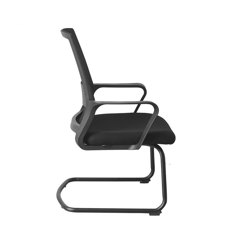 Modern & Contemporary Mid-Back Chair Black Desk Chair Microfiber Office Chair Clearhalo 'furn' 'furn_office_chair' 'Furniture' 'Office Chairs' 'Office Furniture' 'office_chair' 5892619