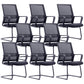 Modern & Contemporary Mid-Back Chair Black Desk Chair Microfiber Office Chair Black 8 Piece Set Clearhalo 'furn' 'furn_office_chair' 'Furniture' 'Office Chairs' 'Office Furniture' 'office_chair' 5892620