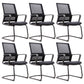 Modern & Contemporary Mid-Back Chair Black Desk Chair Microfiber Office Chair Matt Black 6 Piece Set Clearhalo 'furn' 'furn_office_chair' 'Furniture' 'Office Chairs' 'Office Furniture' 'office_chair' 5892626