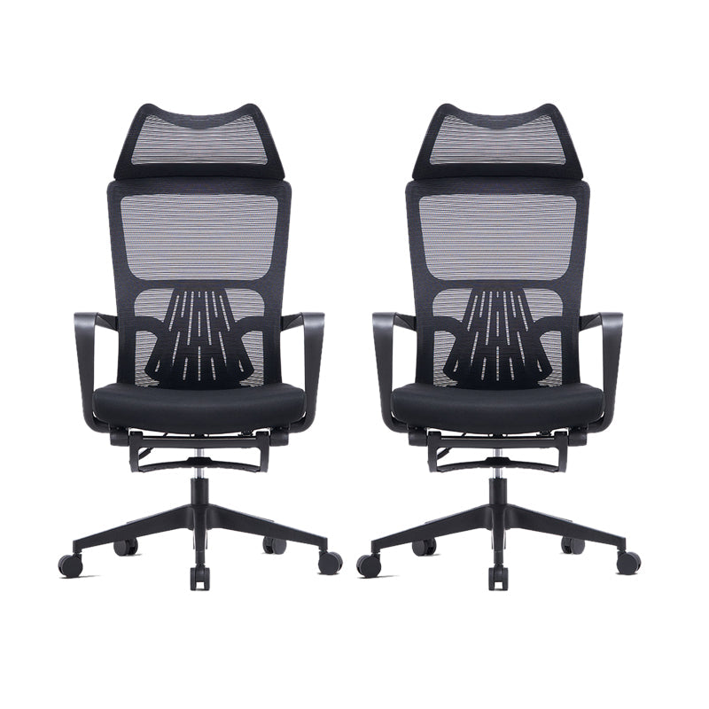 Contemporary Desk Chair Breathable AirGrid Mid-Back Office Chair 2 Piece Set Clearhalo 'furn' 'furn_office_chair' 'Furniture' 'Office Chairs' 'Office Furniture' 'office_chair' 5892634