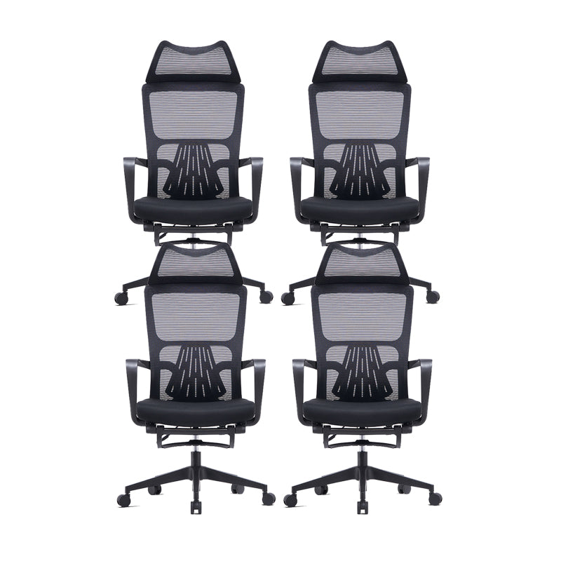 Contemporary Desk Chair Breathable AirGrid Mid-Back Office Chair 4 Piece Set Clearhalo 'furn' 'furn_office_chair' 'Furniture' 'Office Chairs' 'Office Furniture' 'office_chair' 5892635