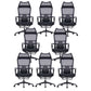 Contemporary Desk Chair Breathable AirGrid Mid-Back Office Chair 8 Piece Set Clearhalo 'furn' 'furn_office_chair' 'Furniture' 'Office Chairs' 'Office Furniture' 'office_chair' 5892639