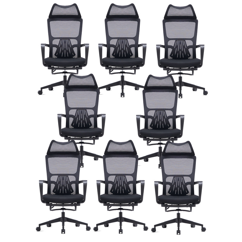 Contemporary Desk Chair Breathable AirGrid Mid-Back Office Chair 8 Piece Set Clearhalo 'furn' 'furn_office_chair' 'Furniture' 'Office Chairs' 'Office Furniture' 'office_chair' 5892639