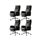 Silla moderna de gerente de brazos fijos Silla ajustable en altura con ruedas
