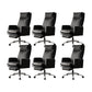 Silla moderna de gerente de brazos fijos Silla ajustable en altura con ruedas