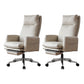 Silla moderna de gerente de brazos fijos Silla ajustable en altura con ruedas
