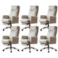 Silla moderna de gerente de brazos fijos Silla ajustable en altura con ruedas