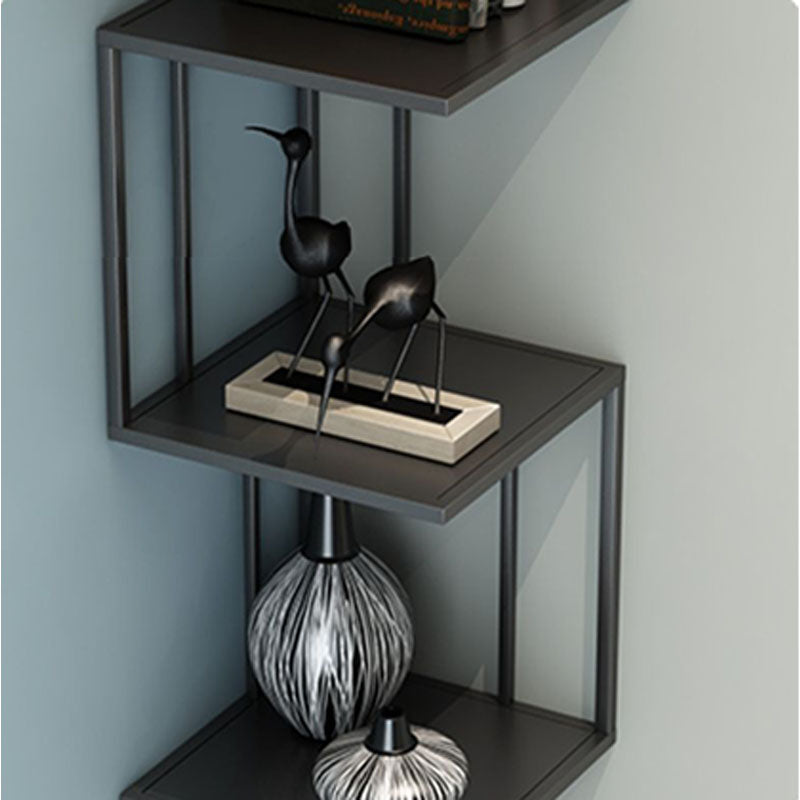 5 scaffali moderni libreria in metallo moderno scaffale a parete montato per soggiorno, 48 "h x 8.5" w