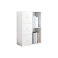 Pavimento moderno libro shlef con porte chiuse indietro da 9,45 "W in legno per soggiorno