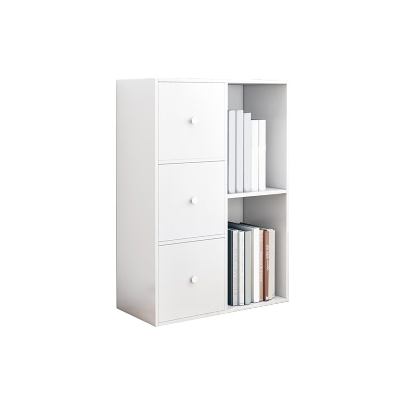 Pavimento moderno libro shlef con porte chiuse indietro da 9,45 "W in legno per soggiorno