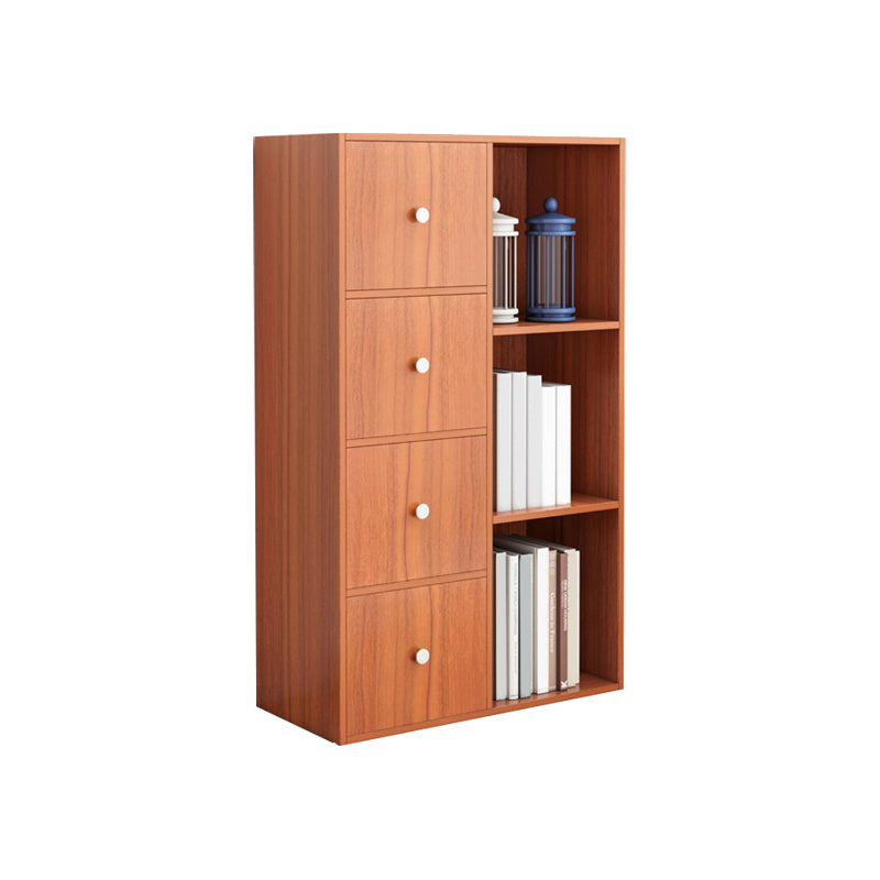 Pavimento moderno libro shlef con porte chiuse indietro da 9,45 "W in legno per soggiorno