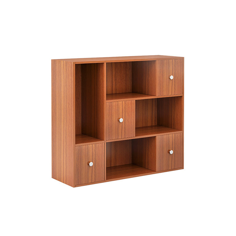Pavimento moderno libro shlef con porte chiuse indietro da 9,45 "W in legno per soggiorno