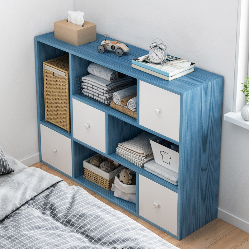 Pavimento moderno libro shlef con porte chiuse indietro da 9,45 "W in legno per soggiorno