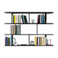 Modern Wall Mounted Shelf Bookcase Horizontal Engineered Wood Bookshelf