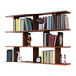 Modern Wall Mounted Shelf Bookcase Horizontal Engineered Wood Bookshelf