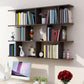 Modern Wall Mounted Shelf Bookcase Horizontal Engineered Wood Bookshelf