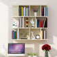 Modern Wall Mounted Shelf Bookcase Horizontal Engineered Wood Bookshelf