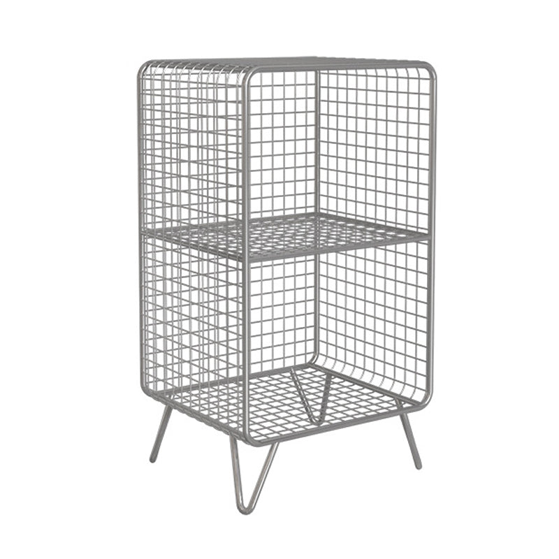 Modern Metal Bookshelf Standard Closed Back Bookshelf in Burnish