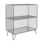 Modern Metal Bookshelf Standard Closed Back Bookshelf in Burnish