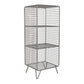 Modern Metal Bookshelf Standard Closed Back Bookshelf in Burnish