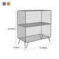Modern Metal Bookshelf Standard Closed Back Bookshelf in Burnish
