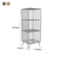 Modern Metal Bookshelf Standard Closed Back Bookshelf in Burnish