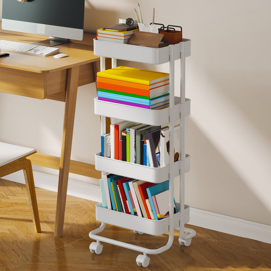 Modernes plastisches Bücherregal White Etagere vertikal offenes Regal Bücherregal
