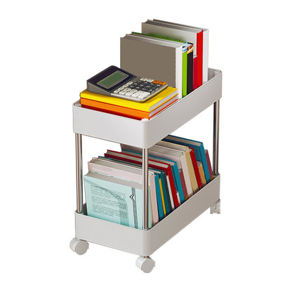 Modernes plastisches Bücherregal White Etagere vertikal offenes Regal Bücherregal