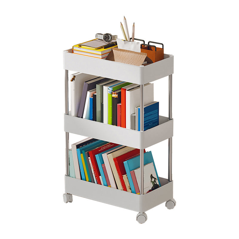 Modernes plastisches Bücherregal White Etagere vertikal offenes Regal Bücherregal