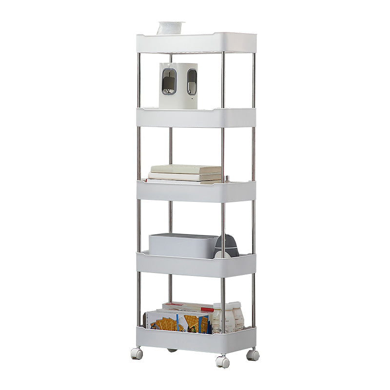 Modernes plastisches Bücherregal White Etagere vertikal offenes Regal Bücherregal