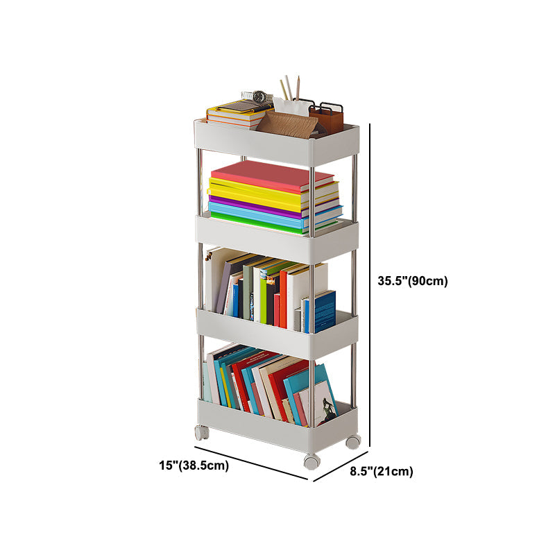 Modernes plastisches Bücherregal White Etagere vertikal offenes Regal Bücherregal