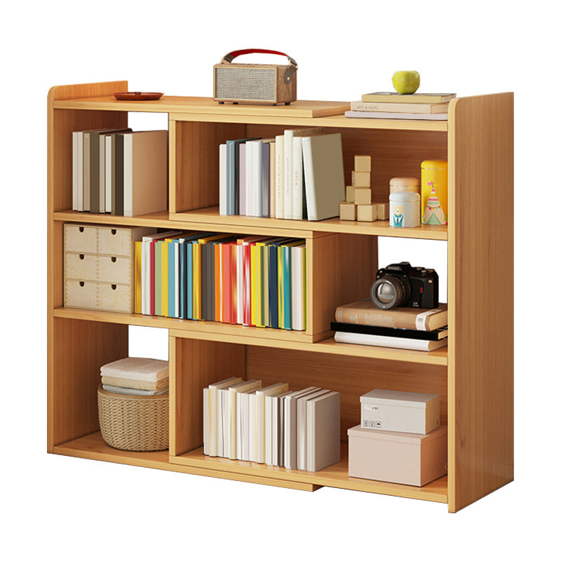 Modern Wood Horizontal Book Shelf Closed Back Shelf Bookcase