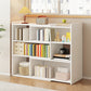 Modern Wood Horizontal Book Shelf Closed Back Shelf Bookcase