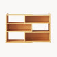 Modern Wood Horizontal Book Shelf Closed Back Shelf Bookcase