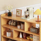Modern Wood Horizontal Book Shelf Closed Back Shelf Bookcase