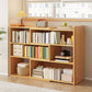 Modern Wood Horizontal Book Shelf Closed Back Shelf Bookcase