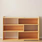 Modern Wood Horizontal Book Shelf Closed Back Shelf Bookcase