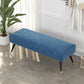 16.5 Inch Wide Glam Metal Seating Bench Cushioned Entryway Bench Blue Clearhalo 'Benches' 'Chairs & Seating' 'furn' 'furn_benches' 'Furniture' 'Living Room Furniture' 5893045