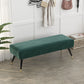 16.5 Inch Wide Glam Metal Seating Bench Cushioned Entryway Bench Blackish Green Clearhalo 'Benches' 'Chairs & Seating' 'furn' 'furn_benches' 'Furniture' 'Living Room Furniture' 5893046