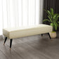 16.5 Inch Wide Glam Metal Seating Bench Cushioned Entryway Bench Off-White Clearhalo 'Benches' 'Chairs & Seating' 'furn' 'furn_benches' 'Furniture' 'Living Room Furniture' 5893047