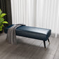 16.5 Inch Wide Glam Metal Seating Bench Cushioned Entryway Bench Blue-Black Clearhalo 'Benches' 'Chairs & Seating' 'furn' 'furn_benches' 'Furniture' 'Living Room Furniture' 5893049