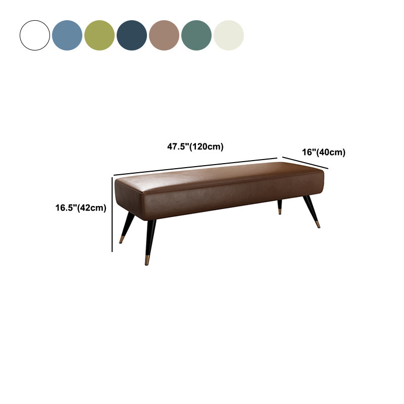 16.5 Inch Wide Glam Metal Seating Bench Cushioned Entryway Bench Clearhalo 'Benches' 'Chairs & Seating' 'furn' 'furn_benches' 'Furniture' 'Living Room Furniture' 5893055