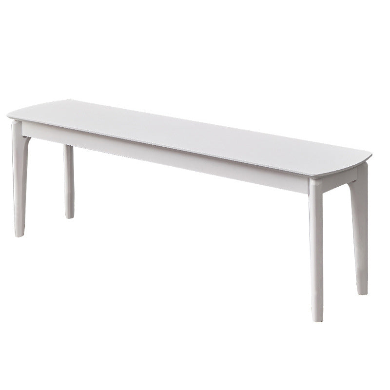 Rectangle 11.8" Wide Entryway Bench Modern Solid Wood Bench in Pine White Clearhalo 'Benches' 'Chairs & Seating' 'furn' 'furn_benches' 'Furniture' 'Living Room Furniture' 5893078
