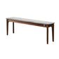 Rectangle 11.8" Wide Entryway Bench Modern Solid Wood Bench in Pine Gray Coffee Clearhalo 'Benches' 'Chairs & Seating' 'furn' 'furn_benches' 'Furniture' 'Living Room Furniture' 5893081