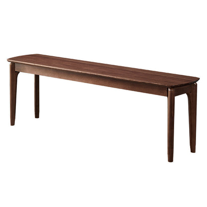 Rectangle 11.8" Wide Entryway Bench Modern Solid Wood Bench in Pine Walnut Clearhalo 'Benches' 'Chairs & Seating' 'furn' 'furn_benches' 'Furniture' 'Living Room Furniture' 5893088
