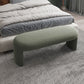 Modern Foam Bench with Legs Rectangle Solid Color Wool Bench Clearhalo 'Benches' 'Chairs & Seating' 'furn' 'furn_benches' 'Furniture' 'Living Room Furniture' 5893100